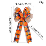 Maxbell Maxbell Fall Wreath Bow Thanksgiving Wreath Bow for Home Thanksgiving Party Supplies Pumpkin