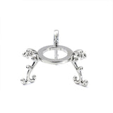 Maxbell Maxbell Crystal Ball Display Base Iron Ornament Gems Rack for Bookcase Party Bedroom argent