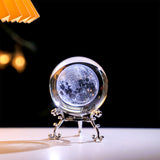 Maxbell Maxbell Crystal Ball Display Base Iron Ornament Gems Rack for Bookcase Party Bedroom argent