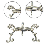 Maxbell Maxbell Crystal Ball Display Base Iron Ornament Gems Rack for Bookcase Party Bedroom argent