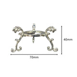 Maxbell Maxbell Crystal Ball Display Base Iron Ornament Gems Rack for Bookcase Party Bedroom argent