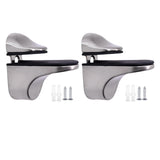 Maxbell Maxbell Glass Shelf Support Clamp for 3-21mm Glass for Bedroom Bedside Table Shelves Brushed