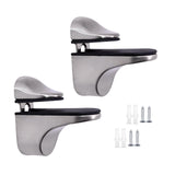 Maxbell Maxbell Glass Shelf Support Clamp for 3-21mm Glass for Bedroom Bedside Table Shelves Brushed