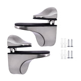 Maxbell Maxbell Glass Shelf Support Clamp for 3-21mm Glass for Bedroom Bedside Table Shelves Brushed