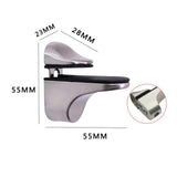 Maxbell Maxbell Glass Shelf Support Clamp for 3-21mm Glass for Bedroom Bedside Table Shelves Brushed