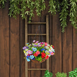 Maxbell Maxbell Artificial Hanging Flowers in Basket Flowerpot for Outside Courtyard Wedding Colorful