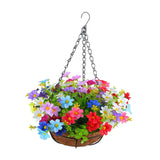 Maxbell Maxbell Artificial Hanging Flowers in Basket Flowerpot for Outside Courtyard Wedding Colorful