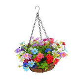 Maxbell Maxbell Artificial Hanging Flowers in Basket Flowerpot for Outside Courtyard Wedding Colorful