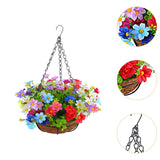 Maxbell Maxbell Artificial Hanging Flowers in Basket Flowerpot for Outside Courtyard Wedding Colorful