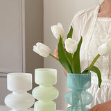 Maxbell Maxbell Glass Flower Vase Flowerpot Decorative Art Vase for Wedding Bookshelf Office