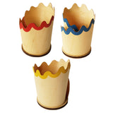 Maxbell Maxbell Wooden Pen Holder Pencil Cup Creative Gift Multifunctional Desktop Organizer Red