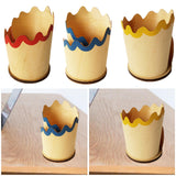 Maxbell Maxbell Wooden Pen Holder Pencil Cup Creative Gift Multifunctional Desktop Organizer Red
