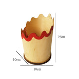 Maxbell Maxbell Wooden Pen Holder Pencil Cup Creative Gift Multifunctional Desktop Organizer Red