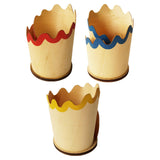 Maxbell Maxbell Wooden Pen Holder Pencil Cup Creative Gift Multifunctional Desktop Organizer Red