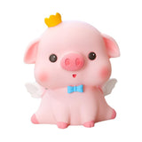 Maxbell Maxbell Pig Piggy Bank Decorative Money Jar Desktop Ornament for Bedroom Office Kids Large Open Eyes Pig