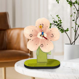 Maxbell Maxbell Desktop Clock Ornament Modern Tabletop Clock for Living Room Desktop Bedroom Pink 20cmx25cm