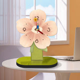 Maxbell Maxbell Desktop Clock Ornament Modern Tabletop Clock for Living Room Desktop Bedroom Pink 20cmx25cm