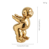 Maxbell Maxbell Ceramic Abstract Art Figure Bookend for Holding Books, Movies, , Video Games