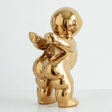 Maxbell Maxbell Ceramic Abstract Art Figure Bookend for Holding Books, Movies, , Video Games
