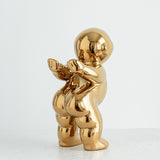 Maxbell Maxbell Ceramic Abstract Art Figure Bookend for Holding Books, Movies, , Video Games