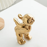 Maxbell Maxbell Ceramic Abstract Art Figure Bookend for Holding Books, Movies, , Video Games