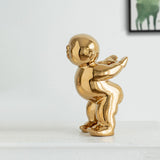 Maxbell Maxbell Ceramic Abstract Art Figure Bookend for Holding Books, Movies, , Video Games