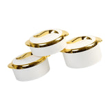 Maxbell Maxbell 3x Insulated Food Container 1.5L 2L 2.5L Lunch Snack Box Travel Kitchen Work White