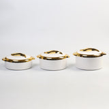 Maxbell Maxbell 3x Insulated Food Container 1.5L 2L 2.5L Lunch Snack Box Travel Kitchen Work White