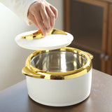 Maxbell Maxbell 3x Insulated Food Container 1.5L 2L 2.5L Lunch Snack Box Travel Kitchen Work White