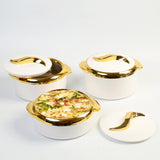 Maxbell Maxbell 3x Insulated Food Container 1.5L 2L 2.5L Lunch Snack Box Travel Kitchen Work White