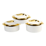 Maxbell Maxbell 3x Insulated Food Container 1.5L 2L 2.5L Lunch Snack Box Travel Kitchen Work White