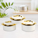 Maxbell Maxbell 3x Insulated Food Container 1.5L 2L 2.5L Lunch Snack Box Travel Kitchen Work White