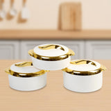 Maxbell Maxbell 3x Insulated Food Container 1.5L 2L 2.5L Lunch Snack Box Travel Kitchen Work White