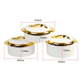 Maxbell Maxbell 3x Insulated Food Container 1.5L 2L 2.5L Lunch Snack Box Travel Kitchen Work White