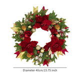 Christmas Wreath Outside Door Ornaments Xmas Wreath for Festival Wall Window Diameter 40cm