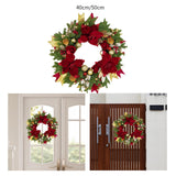 Christmas Wreath Outside Door Ornaments Xmas Wreath for Festival Wall Window Diameter 40cm