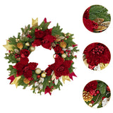 Christmas Wreath Outside Door Ornaments Xmas Wreath for Festival Wall Window Diameter 40cm