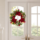 Christmas Wreath Outside Door Ornaments Xmas Wreath for Festival Wall Window Diameter 40cm