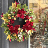 Christmas Wreath Outside Door Ornaments Xmas Wreath for Festival Wall Window Diameter 40cm