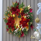 Christmas Wreath Outside Door Ornaments Xmas Wreath for Festival Wall Window Diameter 40cm