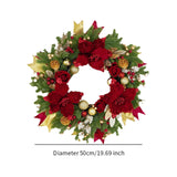 Christmas Wreath Outside Door Ornaments Xmas Wreath for Festival Wall Window Diameter 50cm
