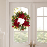 Christmas Wreath Outside Door Ornaments Xmas Wreath for Festival Wall Window Diameter 50cm