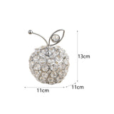 Maxbell Maxbell Fruit Statue Ideal Gift Artificial Fruit Figurine for Kitchen Table Bookcase Apples Silver