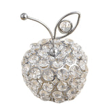 Maxbell Maxbell Fruit Statue Ideal Gift Artificial Fruit Figurine for Kitchen Table Bookcase Apples Silver