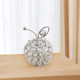 Maxbell Maxbell Fruit Statue Ideal Gift Artificial Fruit Figurine for Kitchen Table Bookcase Apples Silver