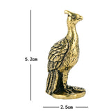Maxbell Maxbell Brass Peacock Ornament Animal Collection Figurine for Office Bookshelf Decor