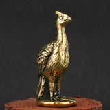 Maxbell Maxbell Brass Peacock Ornament Animal Collection Figurine for Office Bookshelf Decor