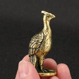 Maxbell Maxbell Brass Peacock Ornament Animal Collection Figurine for Office Bookshelf Decor