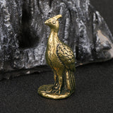 Maxbell Maxbell Brass Peacock Ornament Animal Collection Figurine for Office Bookshelf Decor