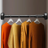 Maxbell Maxbell Adjustable Closet Rod Sturdy Curtain Rod for Balcony Bedroom Hanging Clothes 0.5 to 0.8m Black